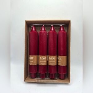 Root 7" Grecian  Collenette Garnett Enhanced Beeswax Candles